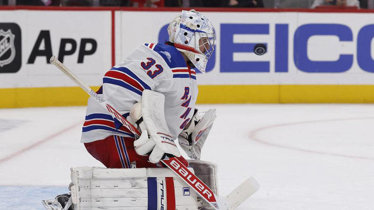 Dylan Garand posts first career NHL shutout as Rangers blank Red Wings 2-0