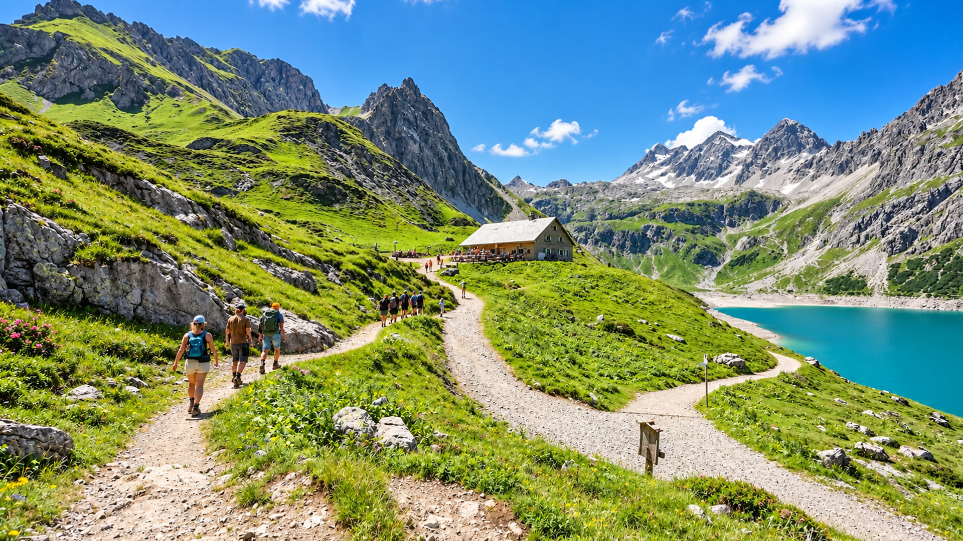 Wandelen rond de Lünersee in Oostenrijk (4K)
