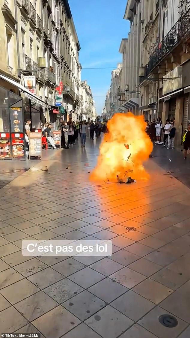 Mayor joins riots convulsing France - as firefighter is set alight