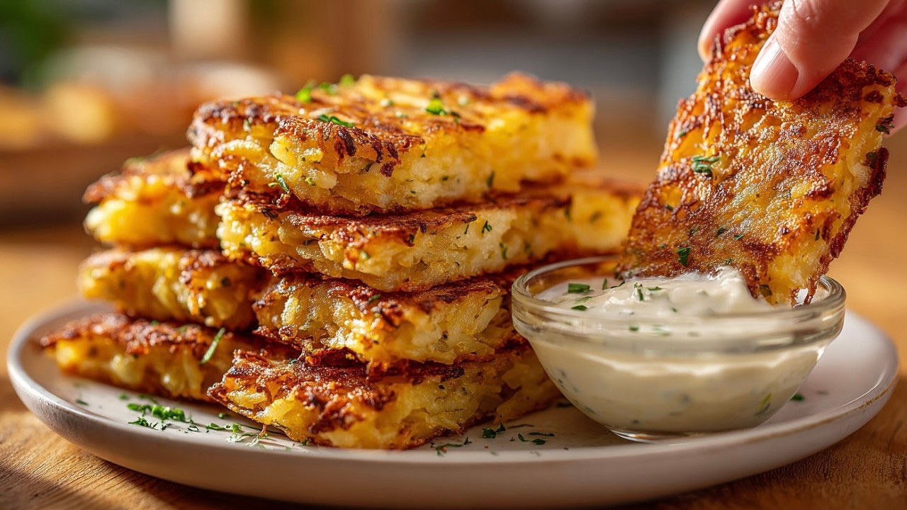 I make these crispy potato hash browns without frying! So easy and ...