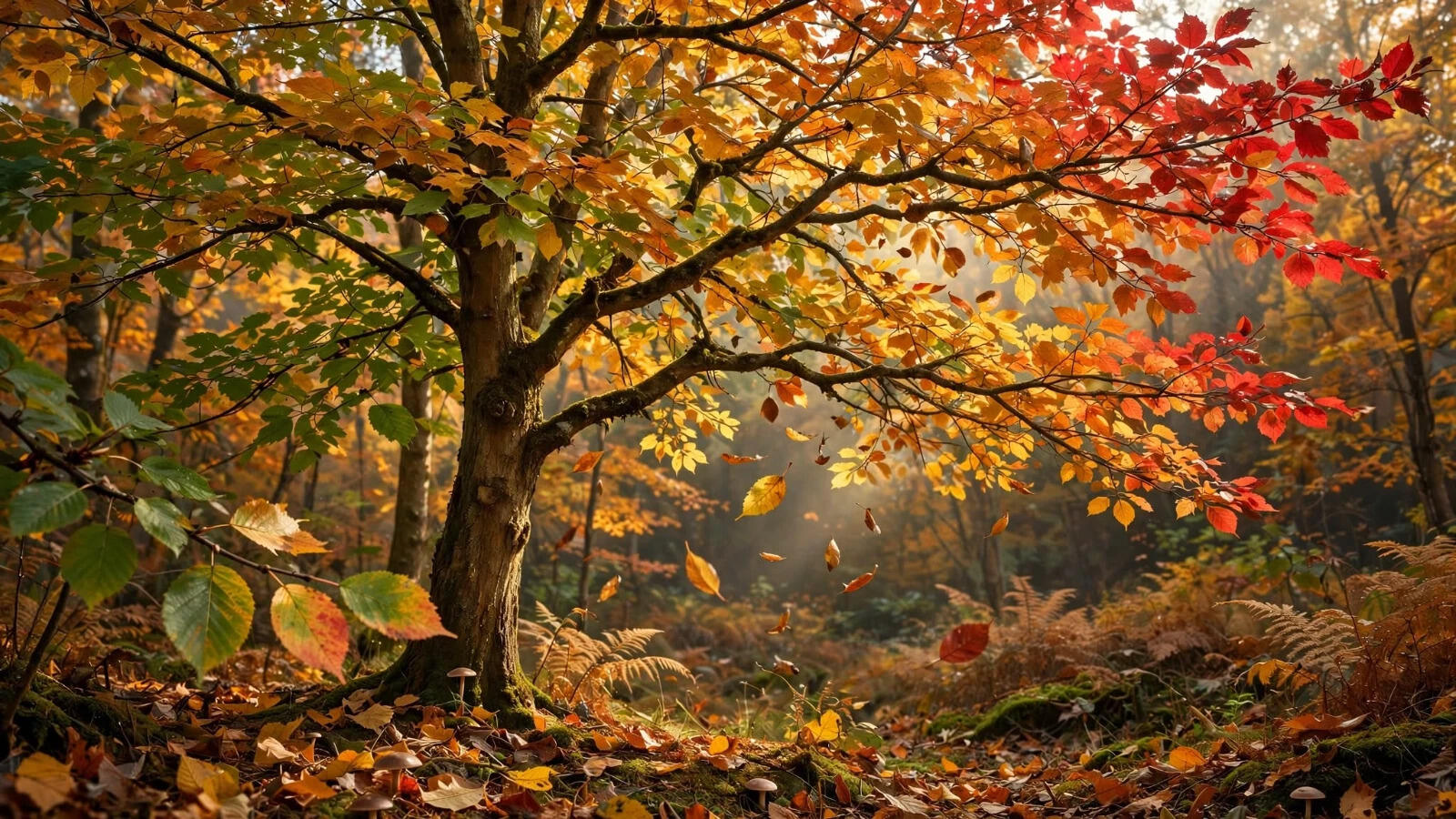 Why do leaves change colour before falling?