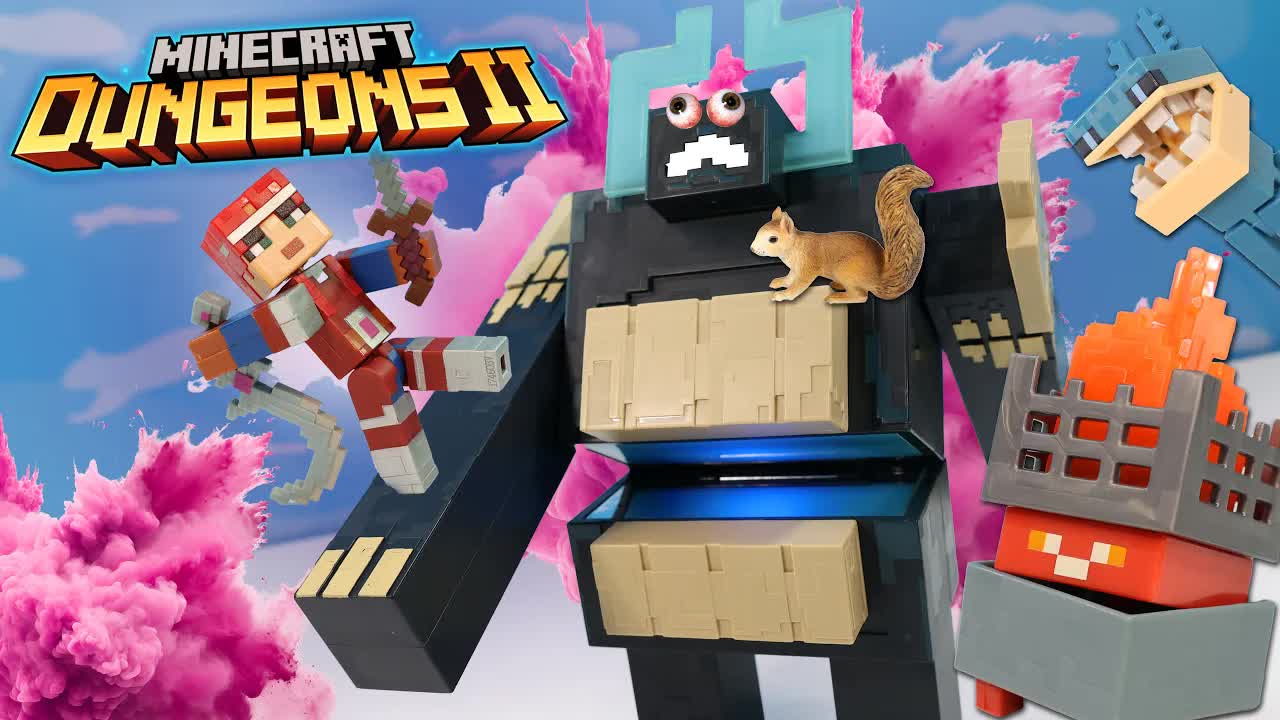New Minecraft Dungeons 2 sift mobs & twisted warden Hasbro figures review!