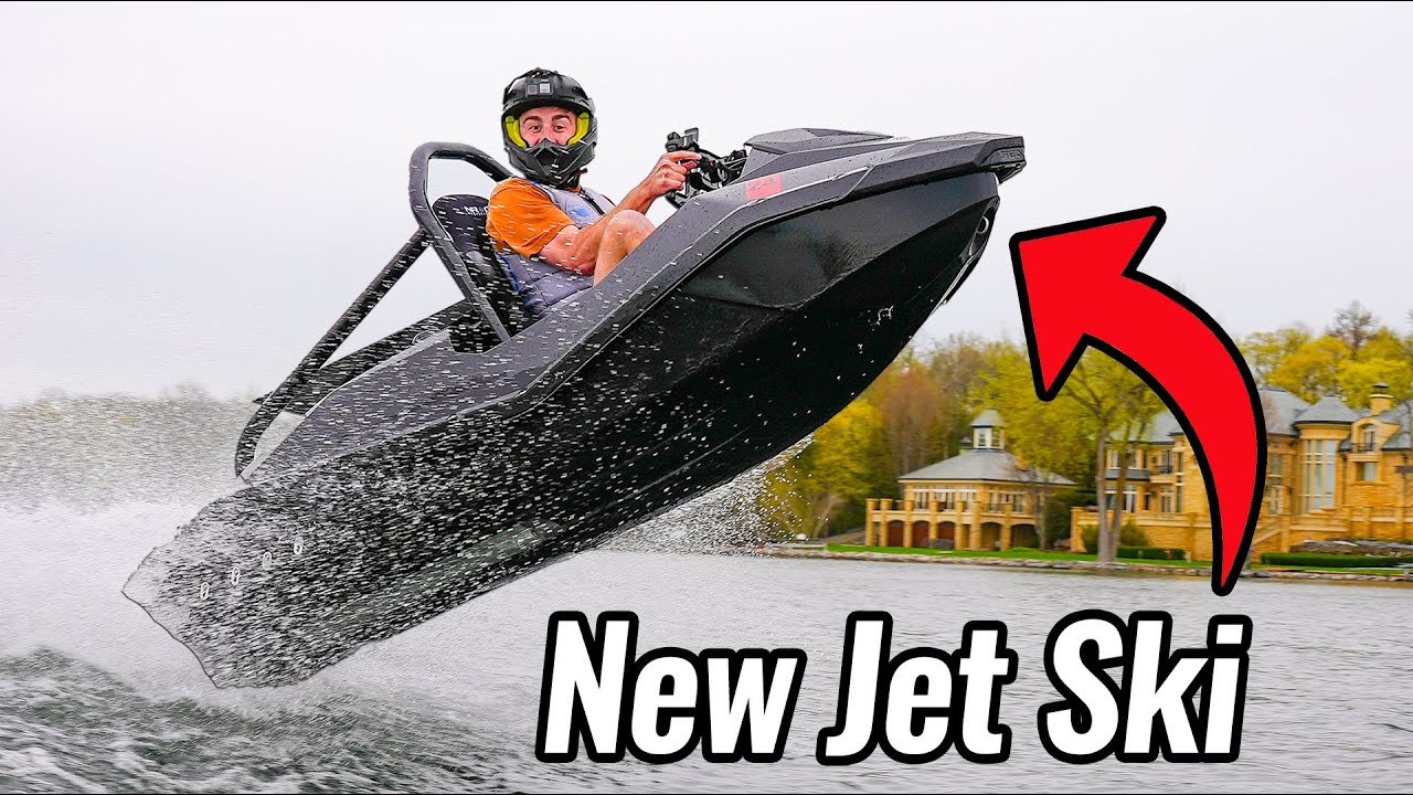 Taking jumps with my new jet ski!