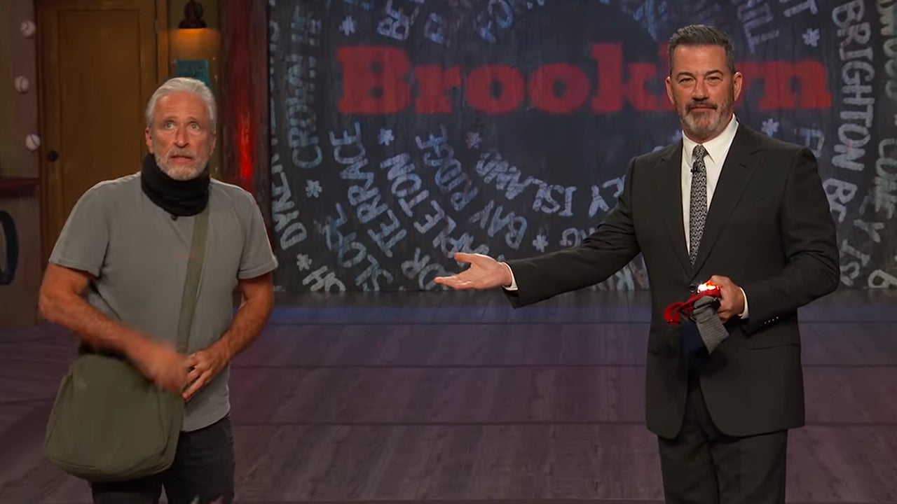 Jon Stewart crashes 'Jimmy Kimmel Live!' as NYC sewer scavenger ...