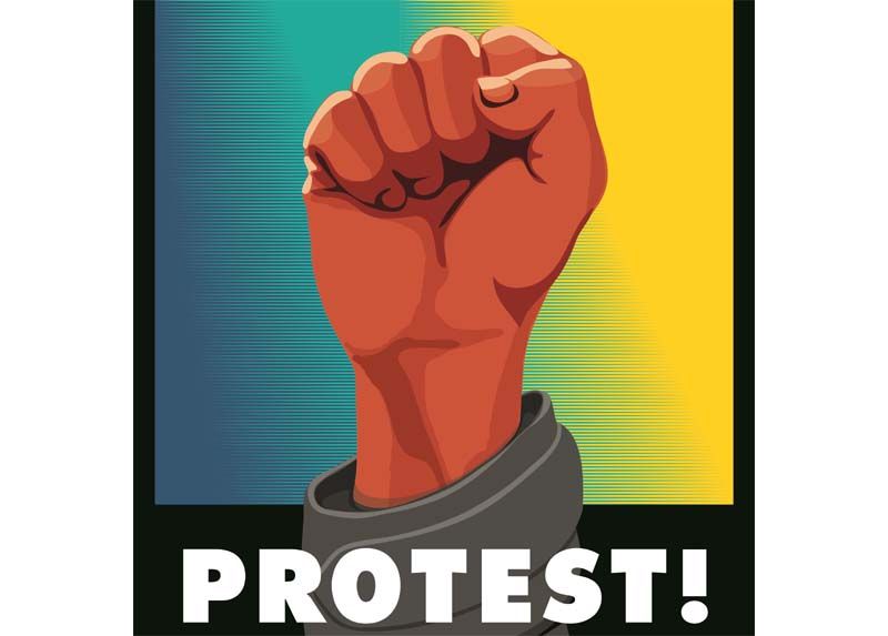 OBC organizations stage protest