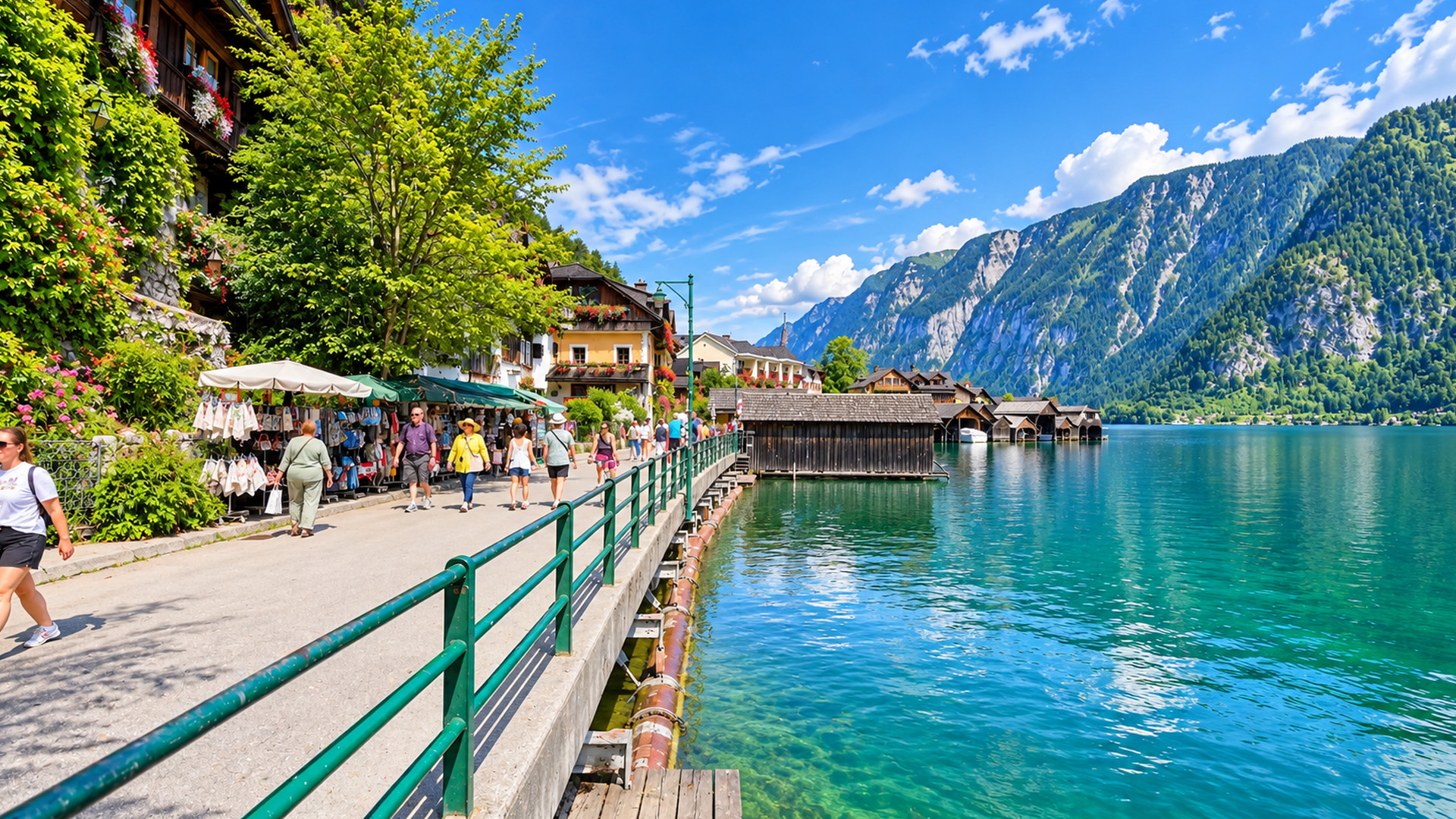 Dạo bước qua làng Hallstatt, Áo tuyệt đẹp trong dãy Alps (4K)