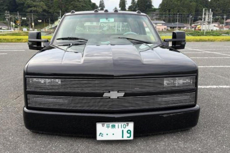 Skip the kei car and import this slammed Chevy rollback truck from Japan