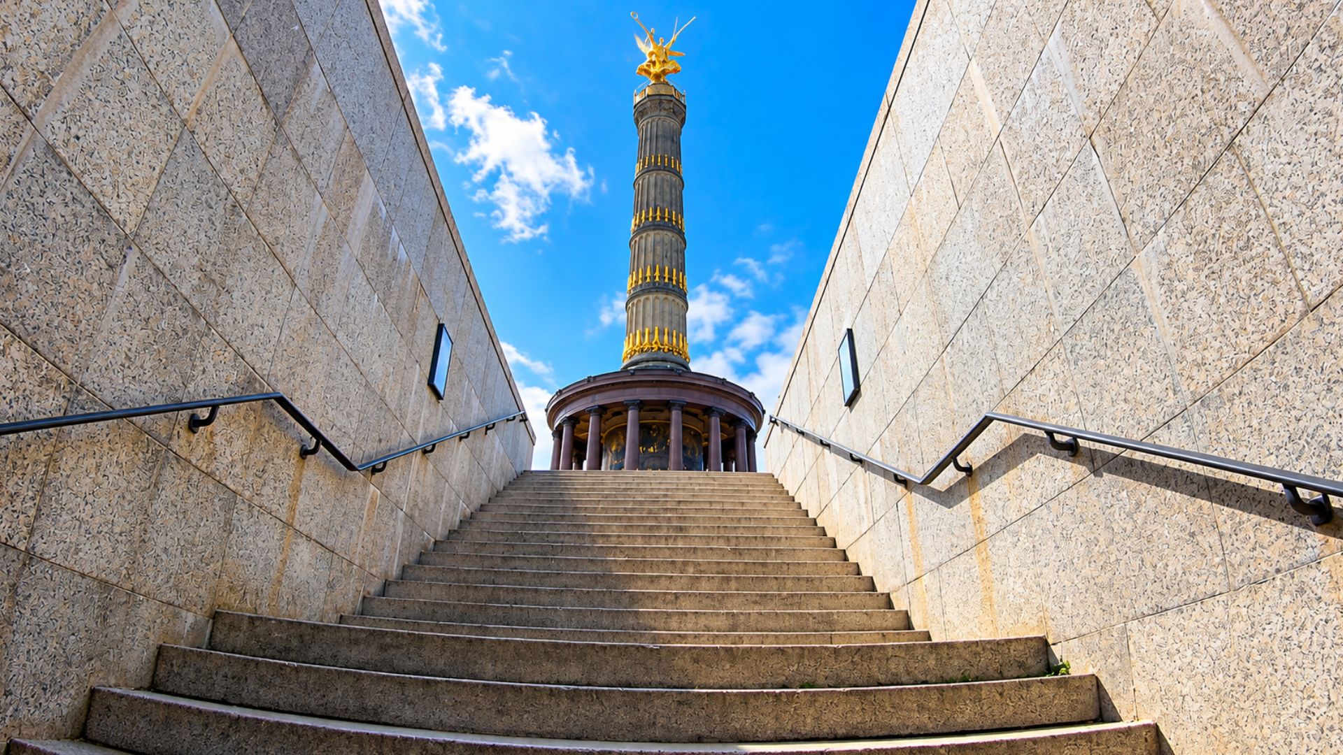 Where do these steps lead in the heart of Berlin?