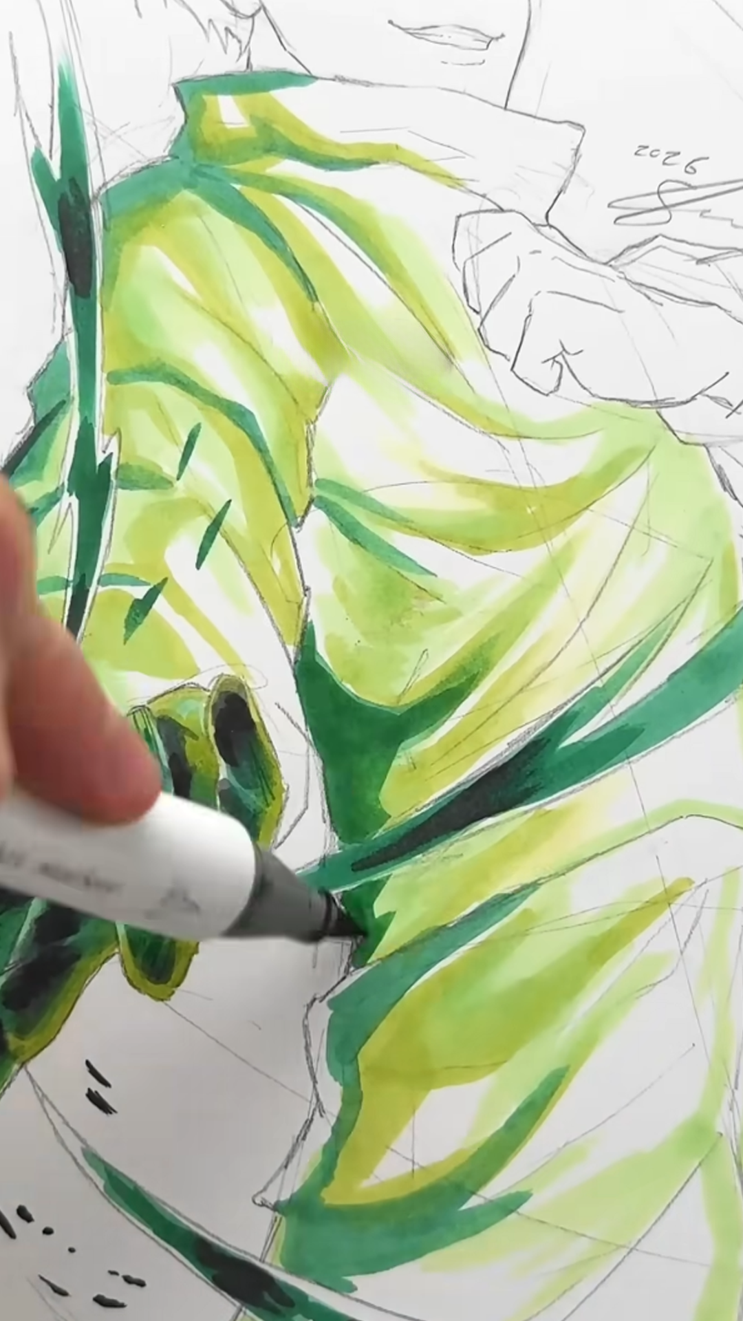 What happens when you draw Gojo in negative colors?