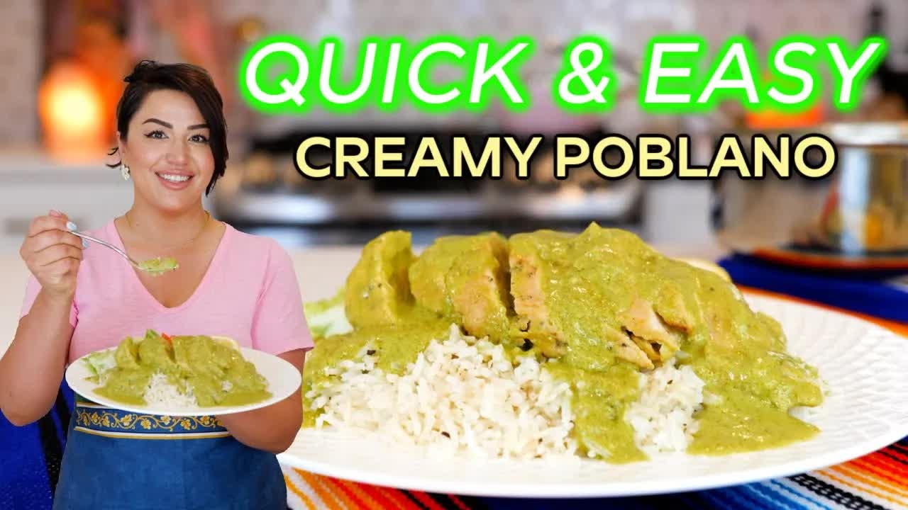 How to make creamy poblano chicken and rice in under 25 minutes