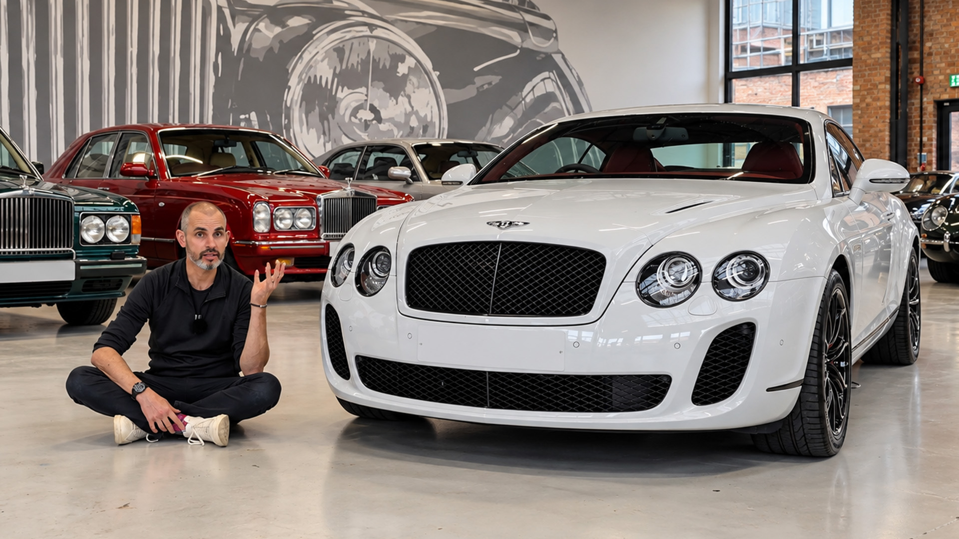 Bentley Continental Supersports stands among Bentleys from different eras