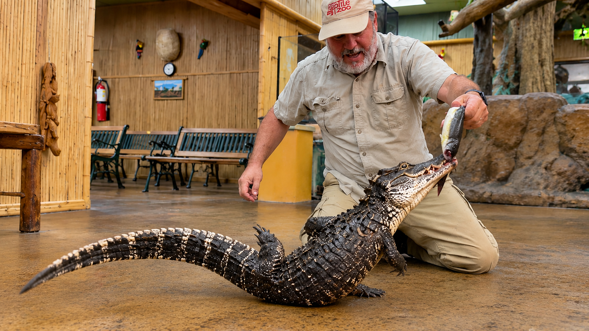 This alligator shows how a real death roll works