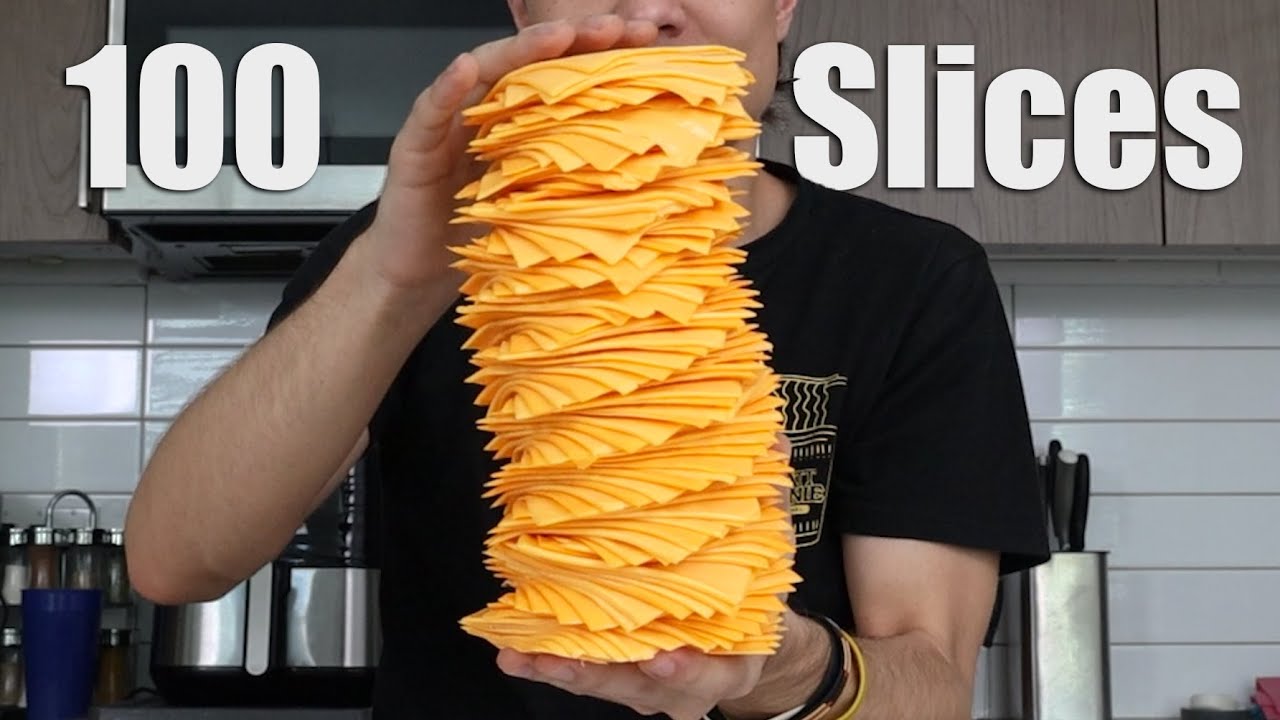 I ate 100 slices of cheese 😳