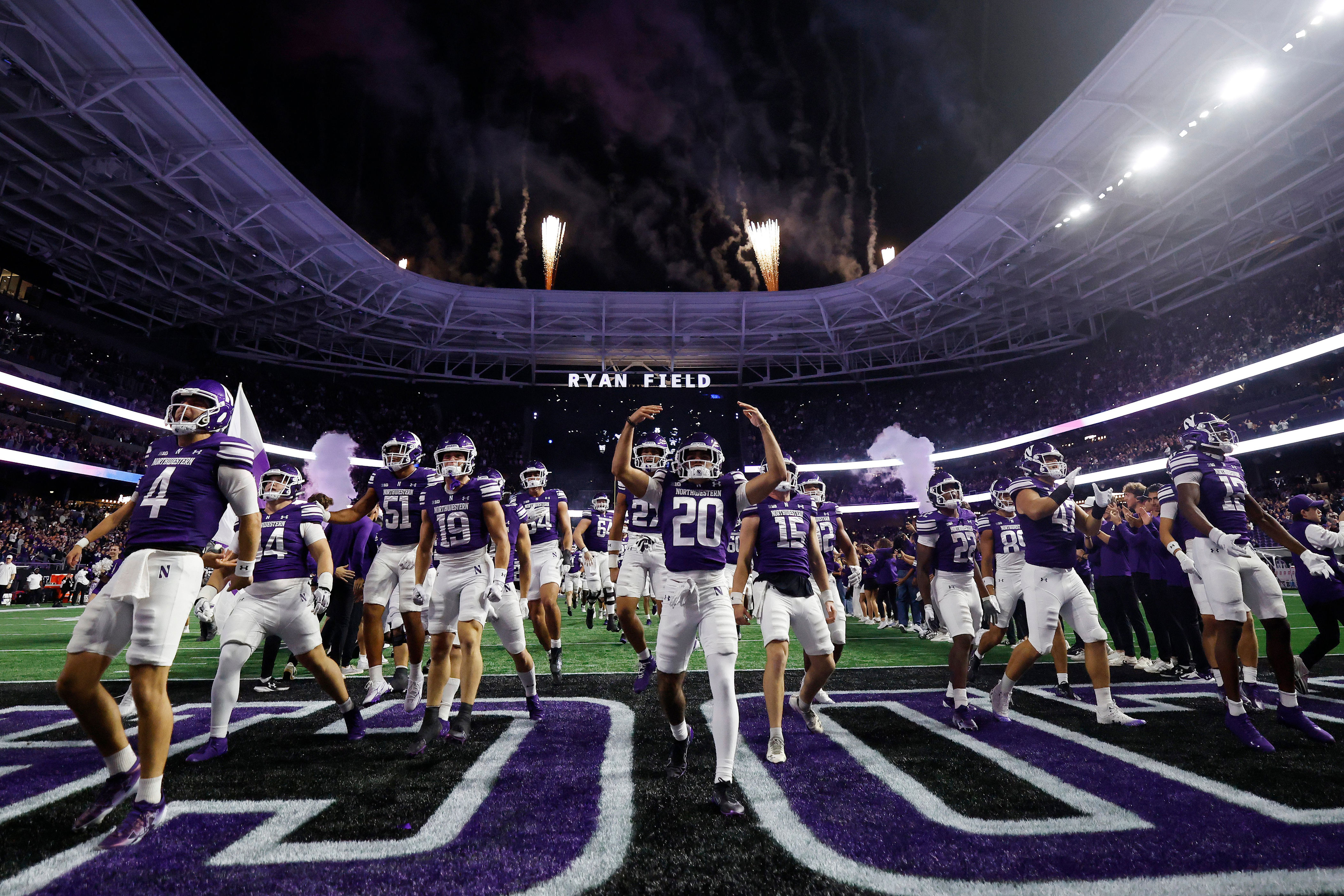 Northwestern opens new Ryan Field with fireworks, singing and a ...