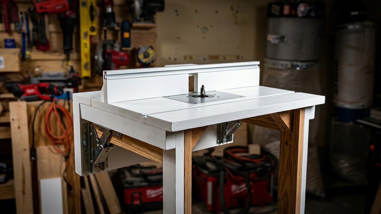 I made a router table that folds away for easy storage