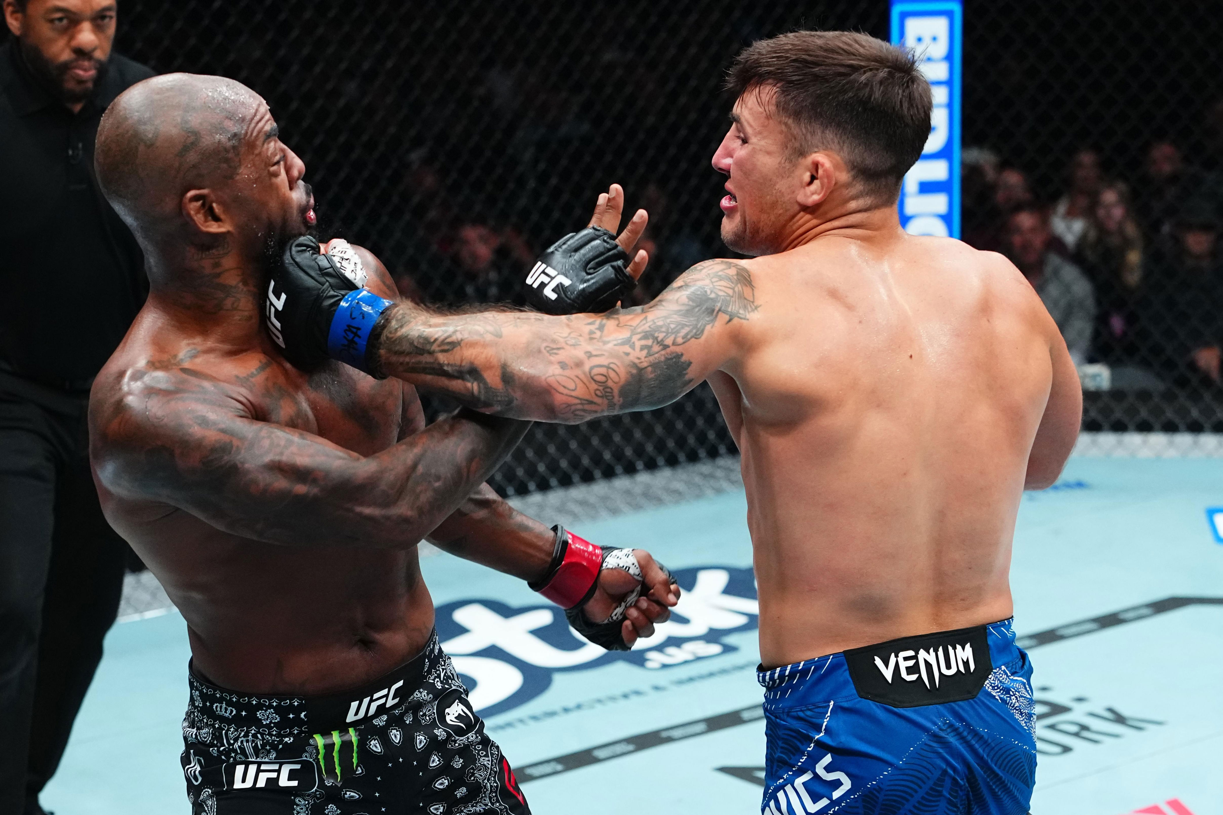 UFC 332 video: Esteban Ribovics drops King Green several times to earn ...