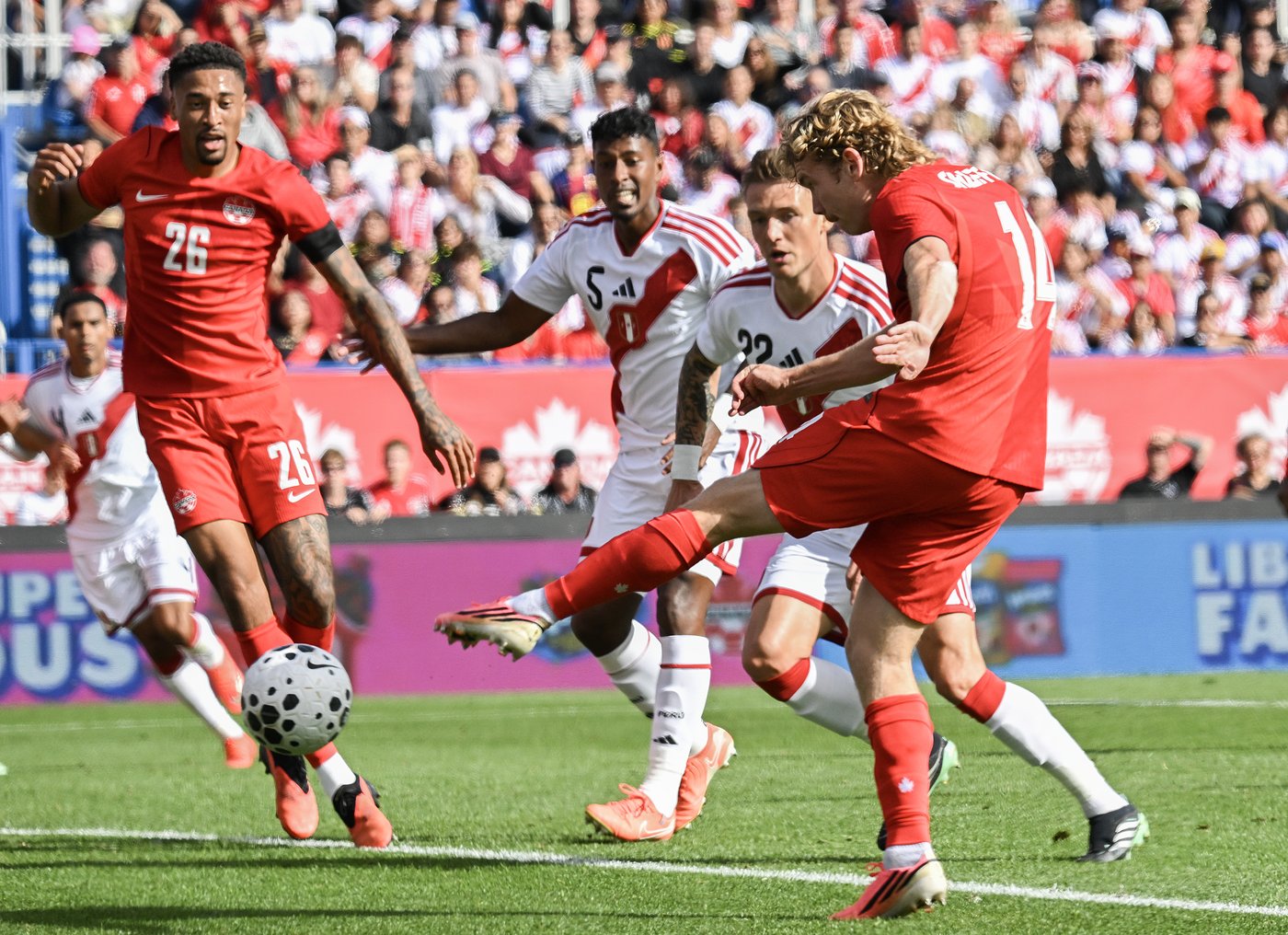 Shaffelburg's brace lifts Canadian men past Peru 2-0 in international ...