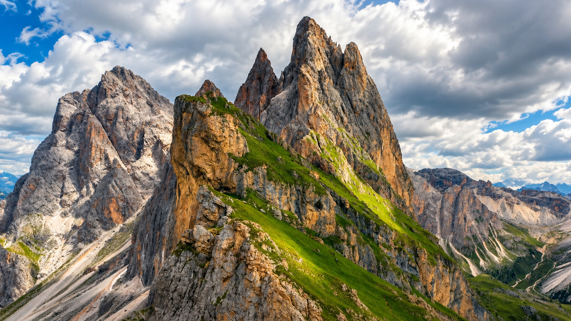 What shapes these giant stone towers?