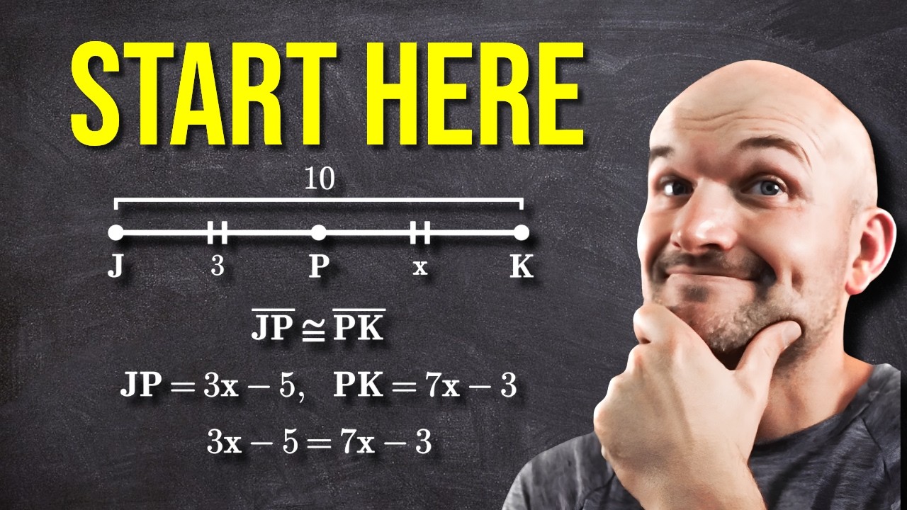 Setting up equations with line segments (for beginners)