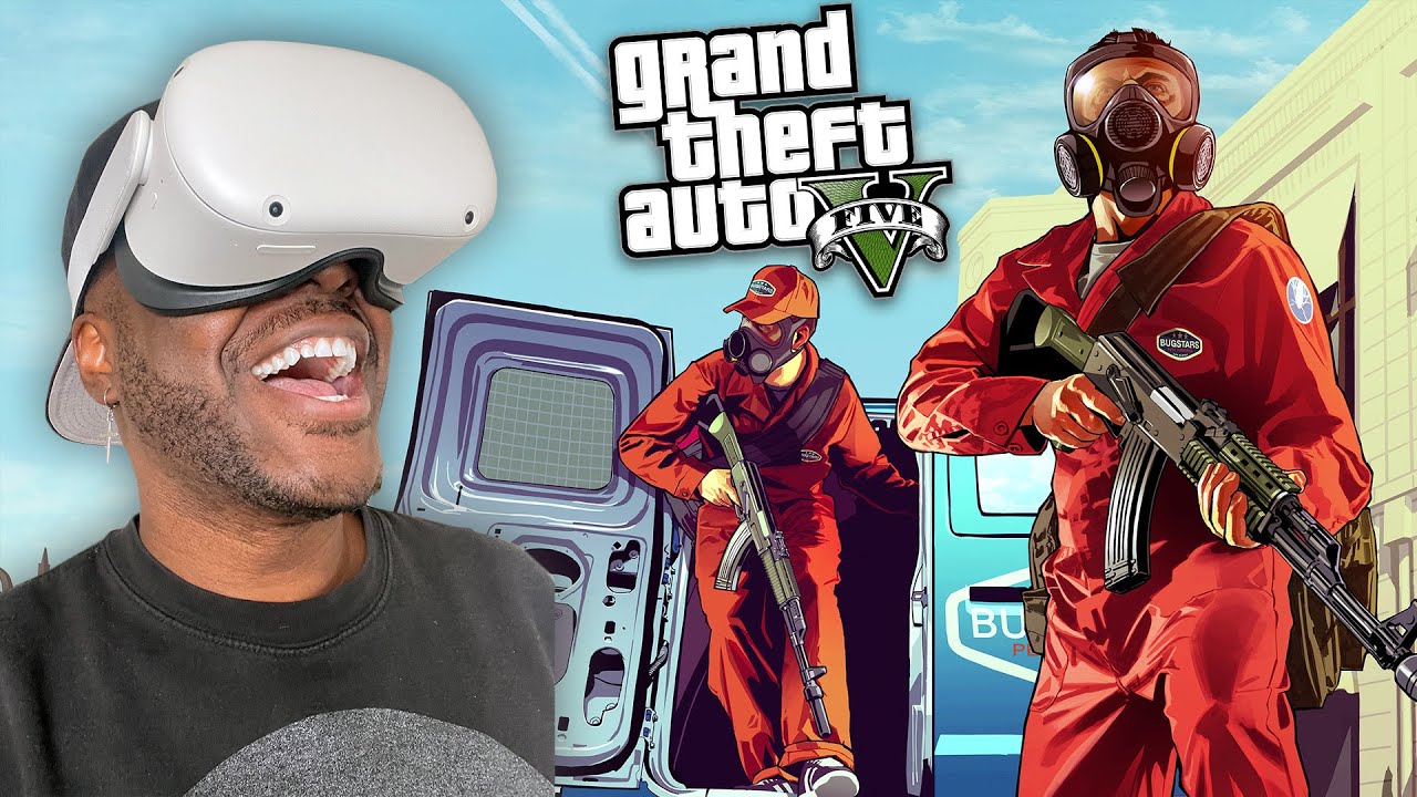 GTA 5 in VR is crazy (jewelry store heist)