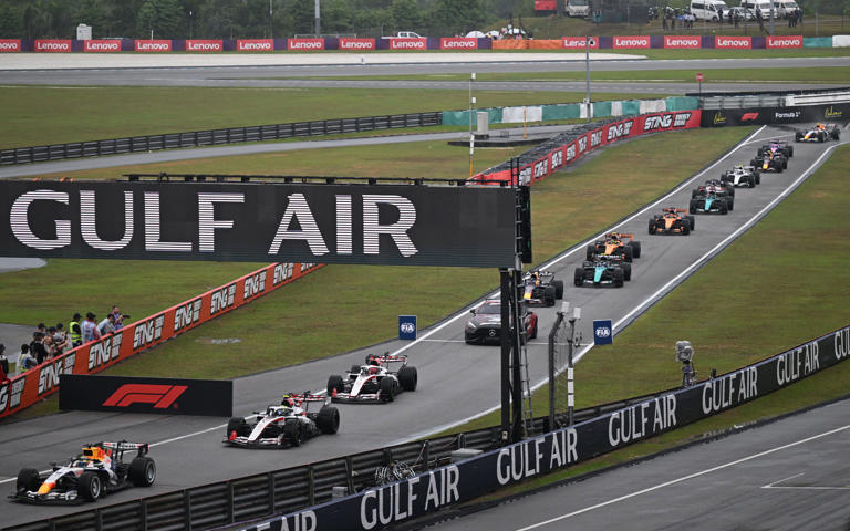 Why is the Bahrain Grand Prix taking place in Malaysia today?