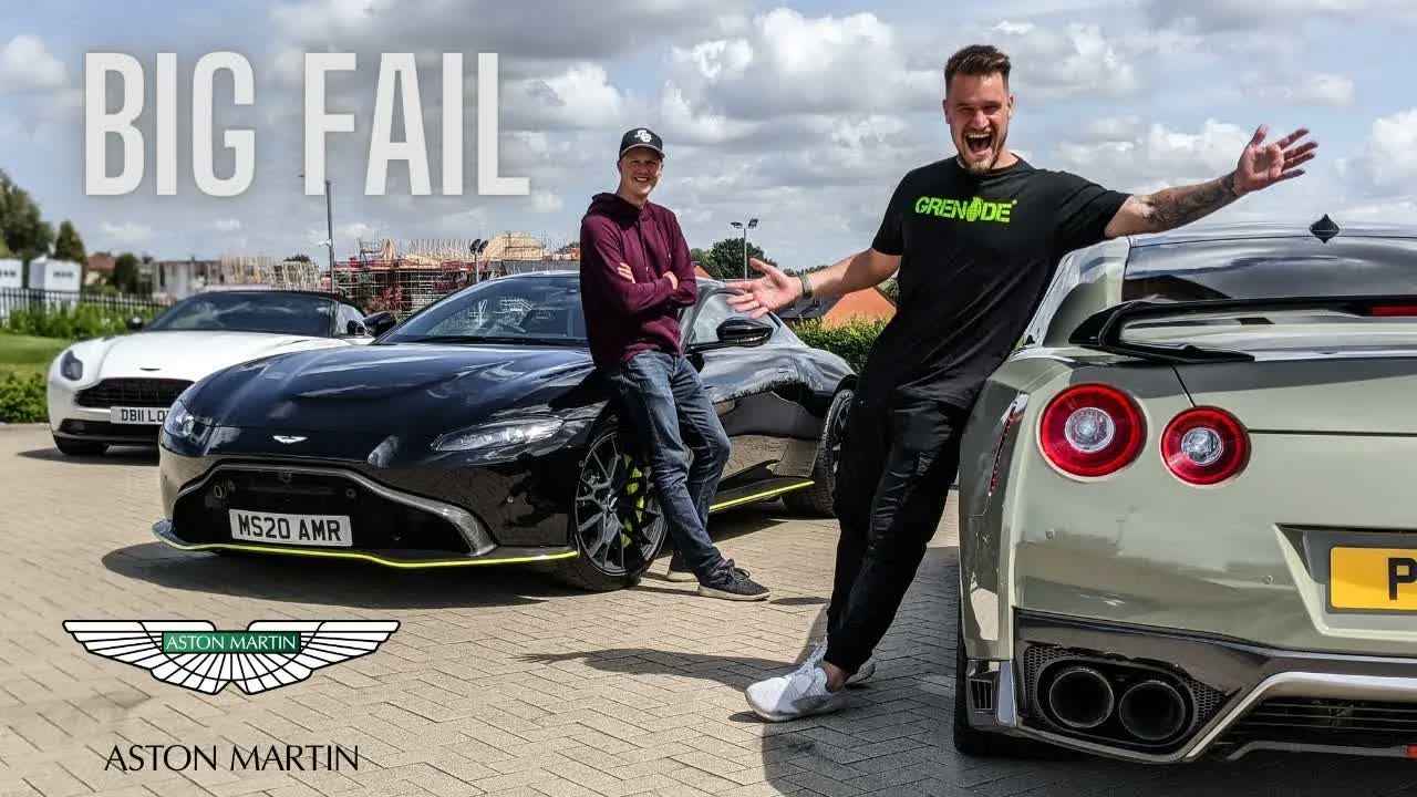 Test driving the new Aston Martin Vantage goes hilariously wrong