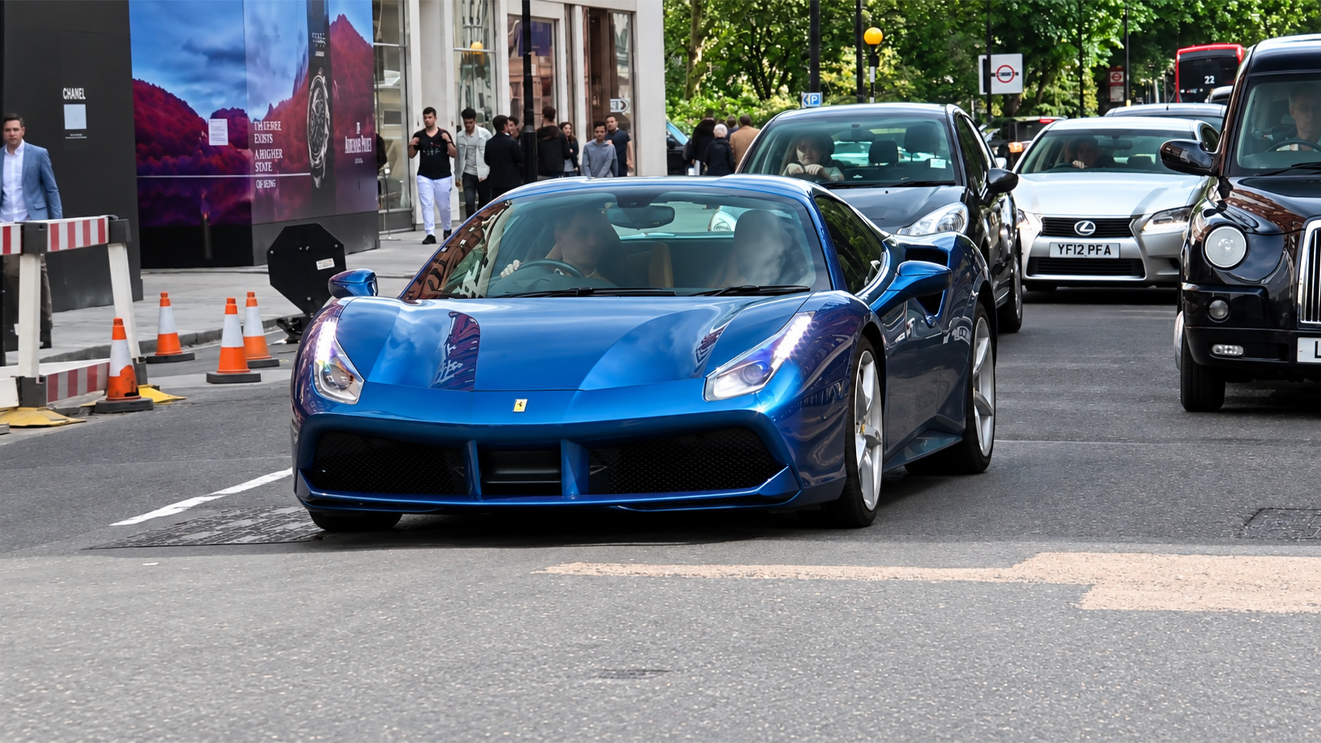 London traffic closes in around a millionaire’s Ferrari