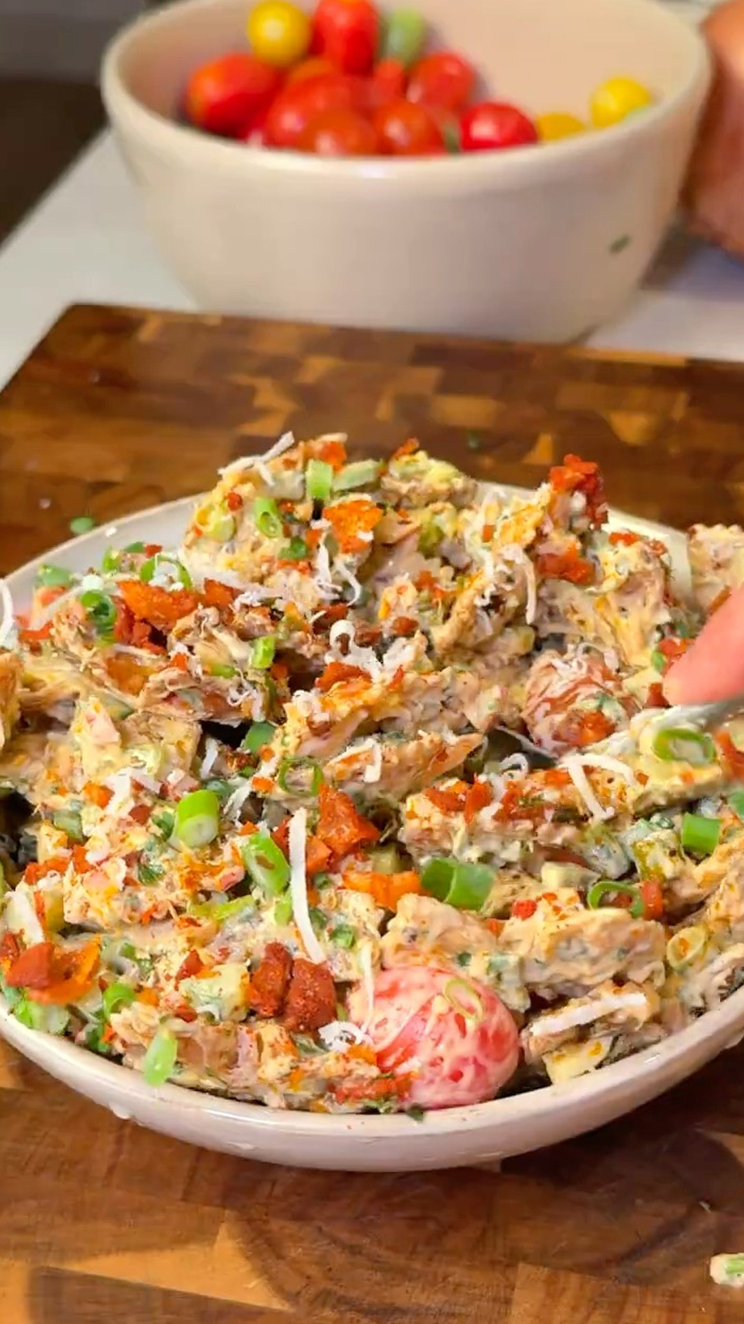 Easy baked crispy pasta salad with creamy dressing