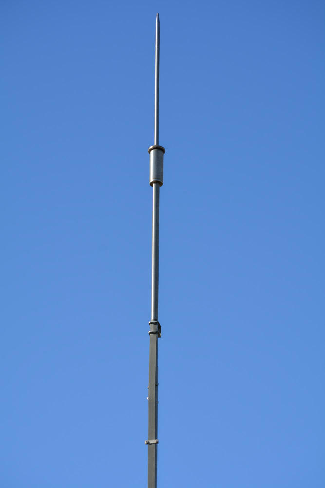 A lightning rod does not attract lightning, and the metal spike is the ...