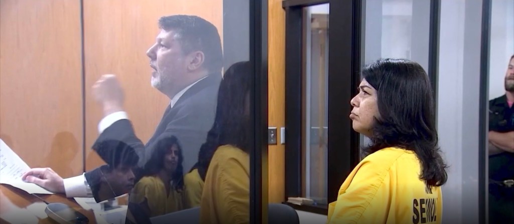 Fada Concepcion, far right, a Florida teacher accused of dragging a seventh-grade student out of a classroom, is pictured. FOX NEWS