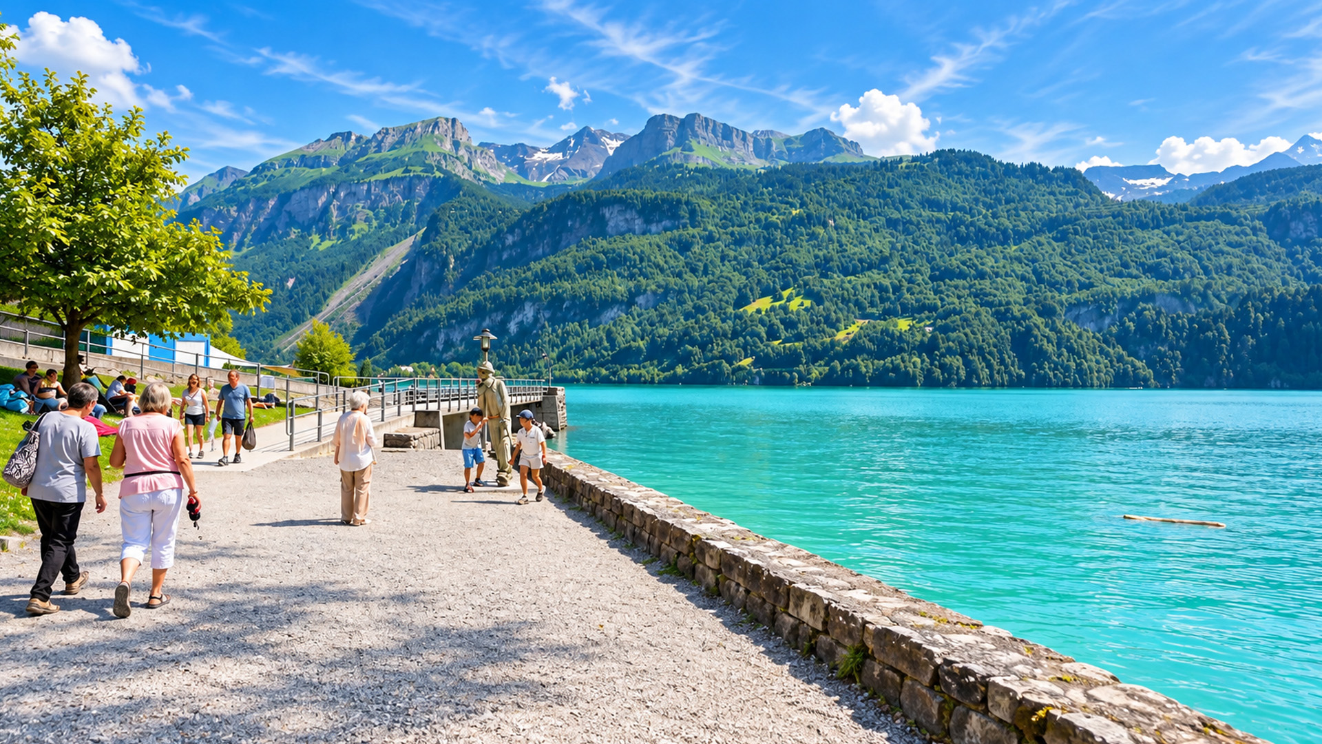 Brienz, Thụy Sĩ: Hồ xanh ngọc và cảnh núi đẹp (4K)