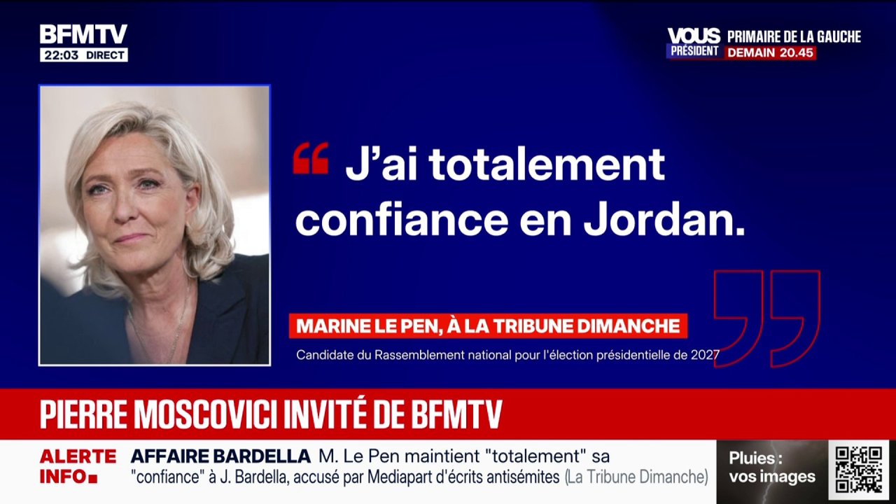 Affaire Bardella : Marine Le Pen maintient 