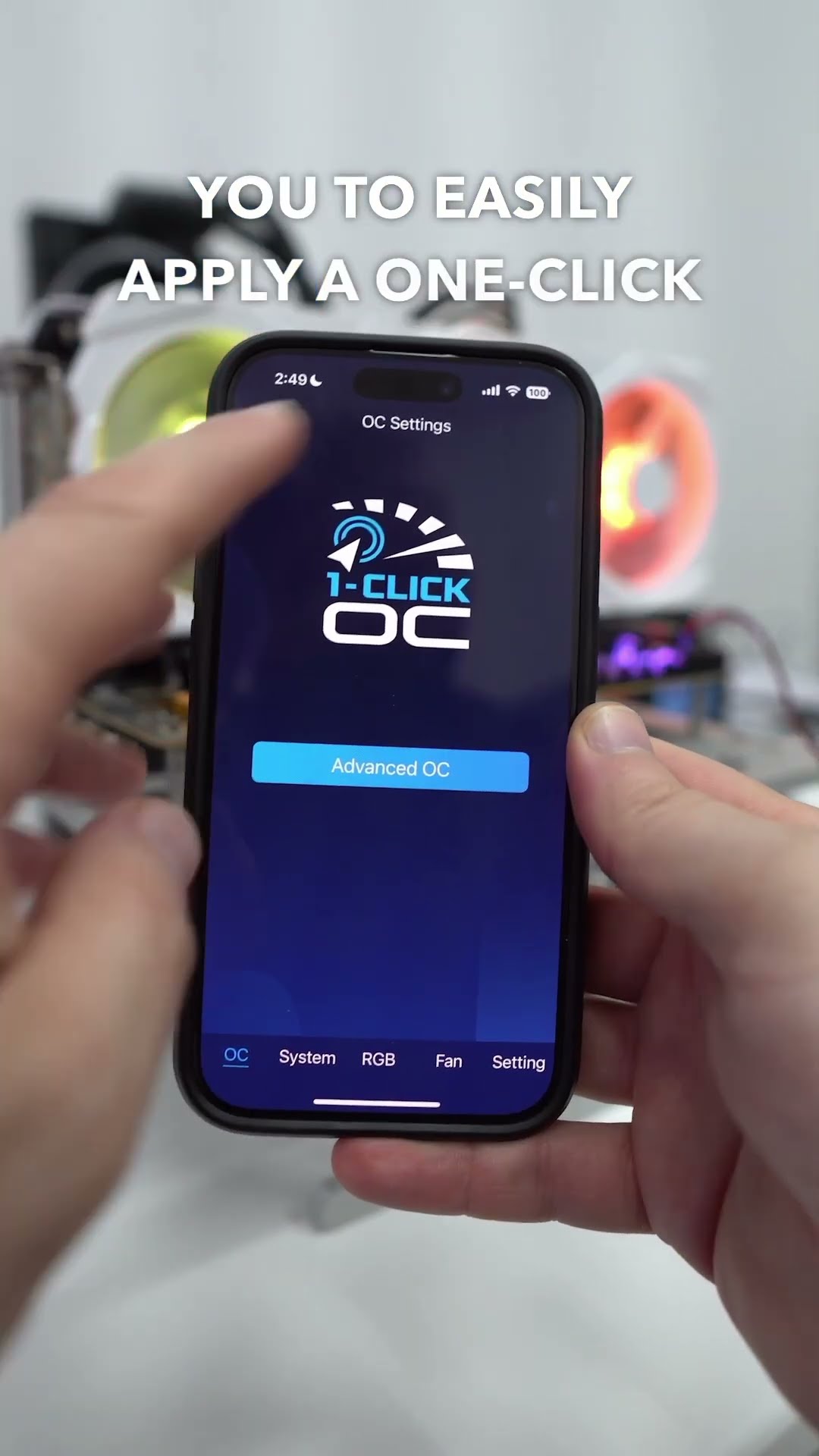 Does your graphics card have a mobile app? Galax Xtreme Tuner!
