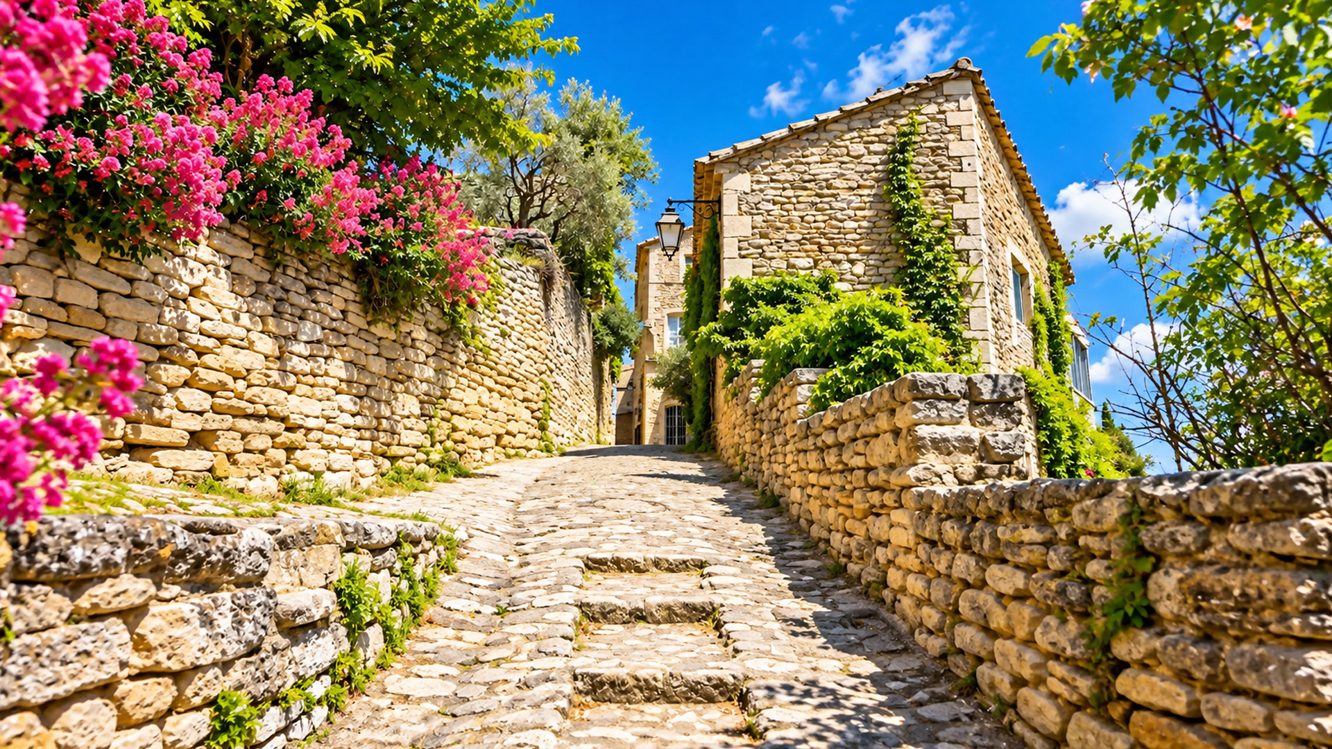 Gordes France historic village above Provence (4K)