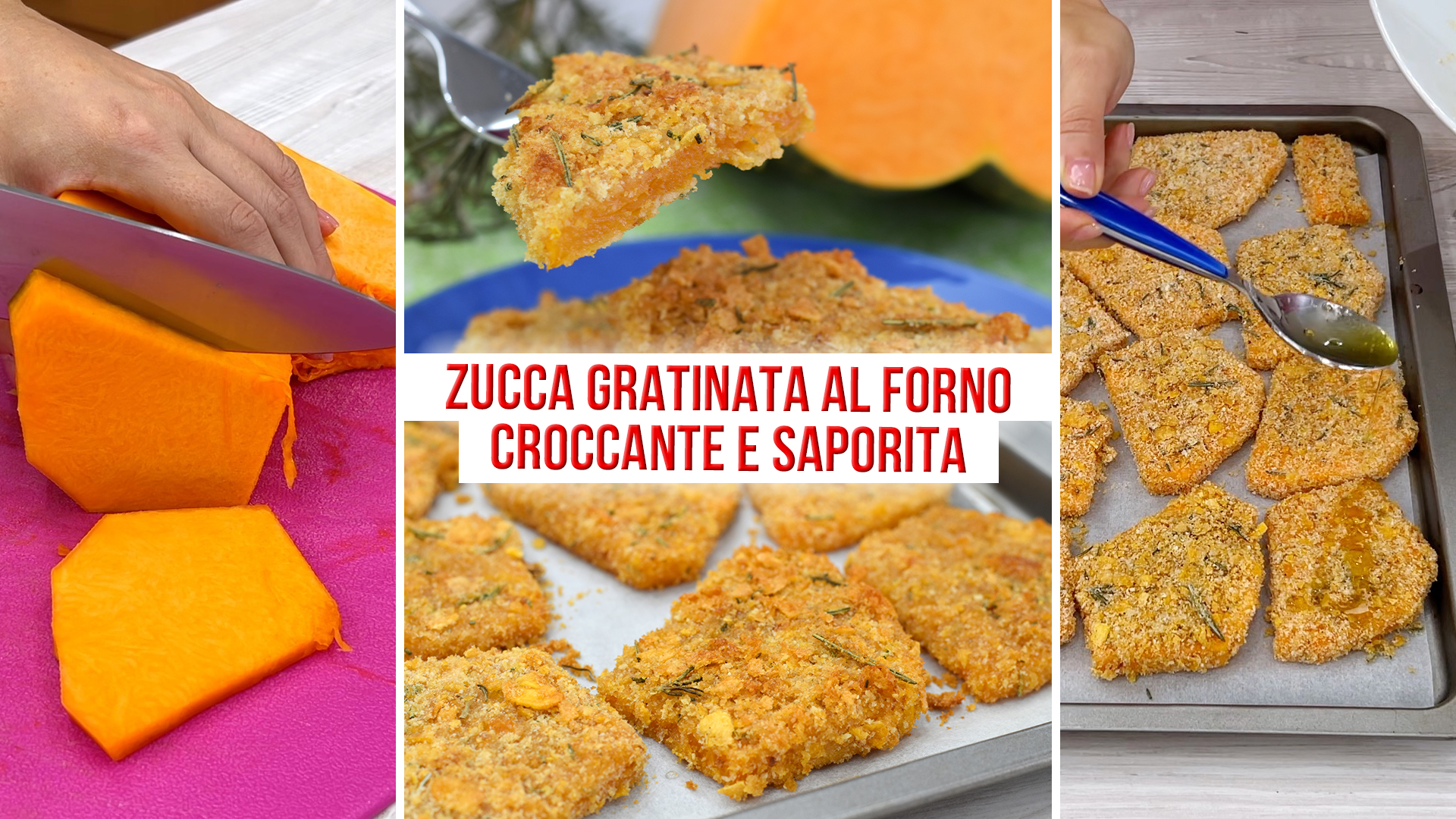 Zucca gratinata al forno - fatta in questo modo viene croccante e saporita