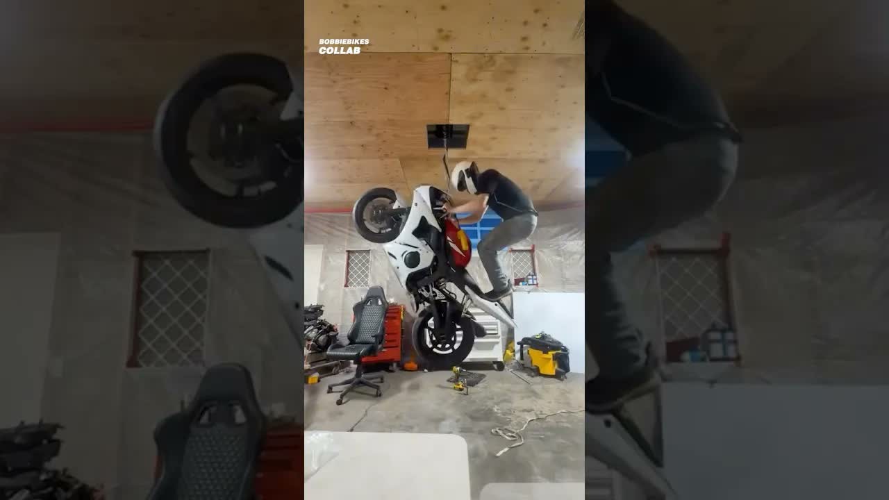 Someone turned his bike into a chandelier and interior design got confused