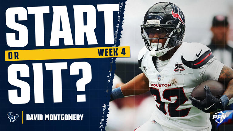 David Montgomery fantasy week 4 start or sit: Goal line work makes him ...