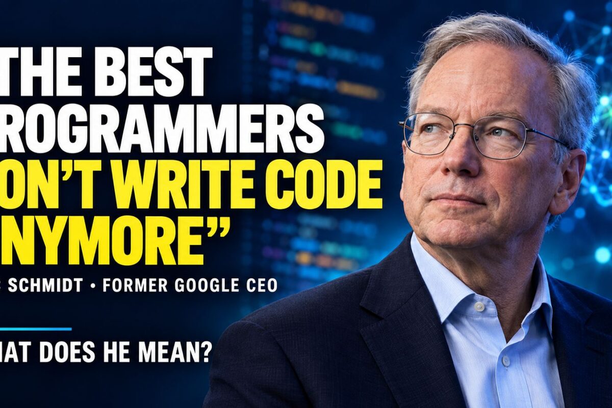 The best programmers don't write code anymore: What former Google CEO ...