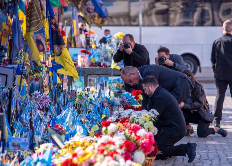 Germany’s Merz visits Kyiv as Russia steps up attacks on Ukrainian cities