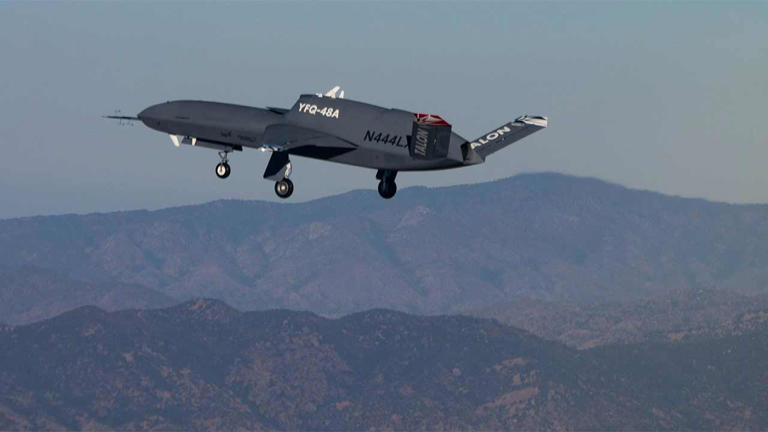 New YFQ-48A Talon Blue drone completes first fully autonomous flight