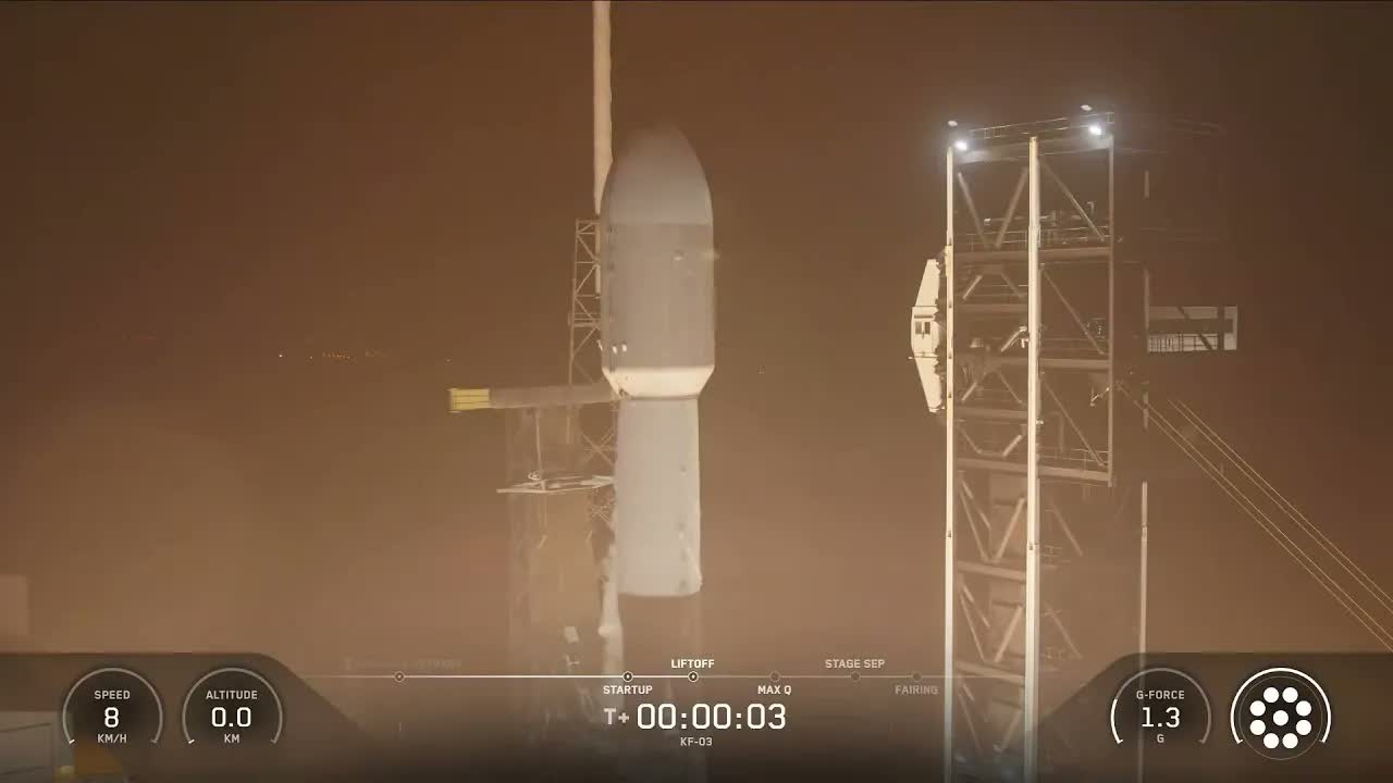 SpaceX launches 24 Amazon Kuiper satellites, lands Falcon 9 rocket