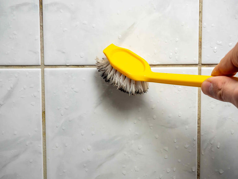 How to clean shower grout with hydrogen peroxide, according to a pro