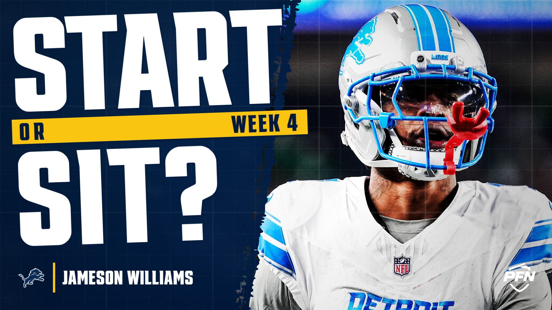 Jameson Williams fantasy week 4 start or sit: Bench him and hope, but ...