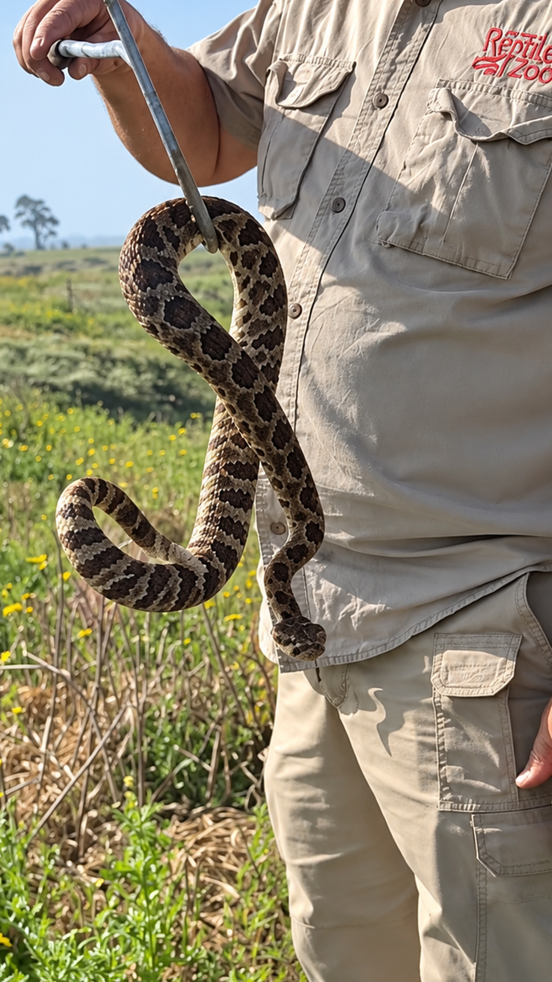 Finding a wild rattlesnake after flipping a board with Jay Brewer