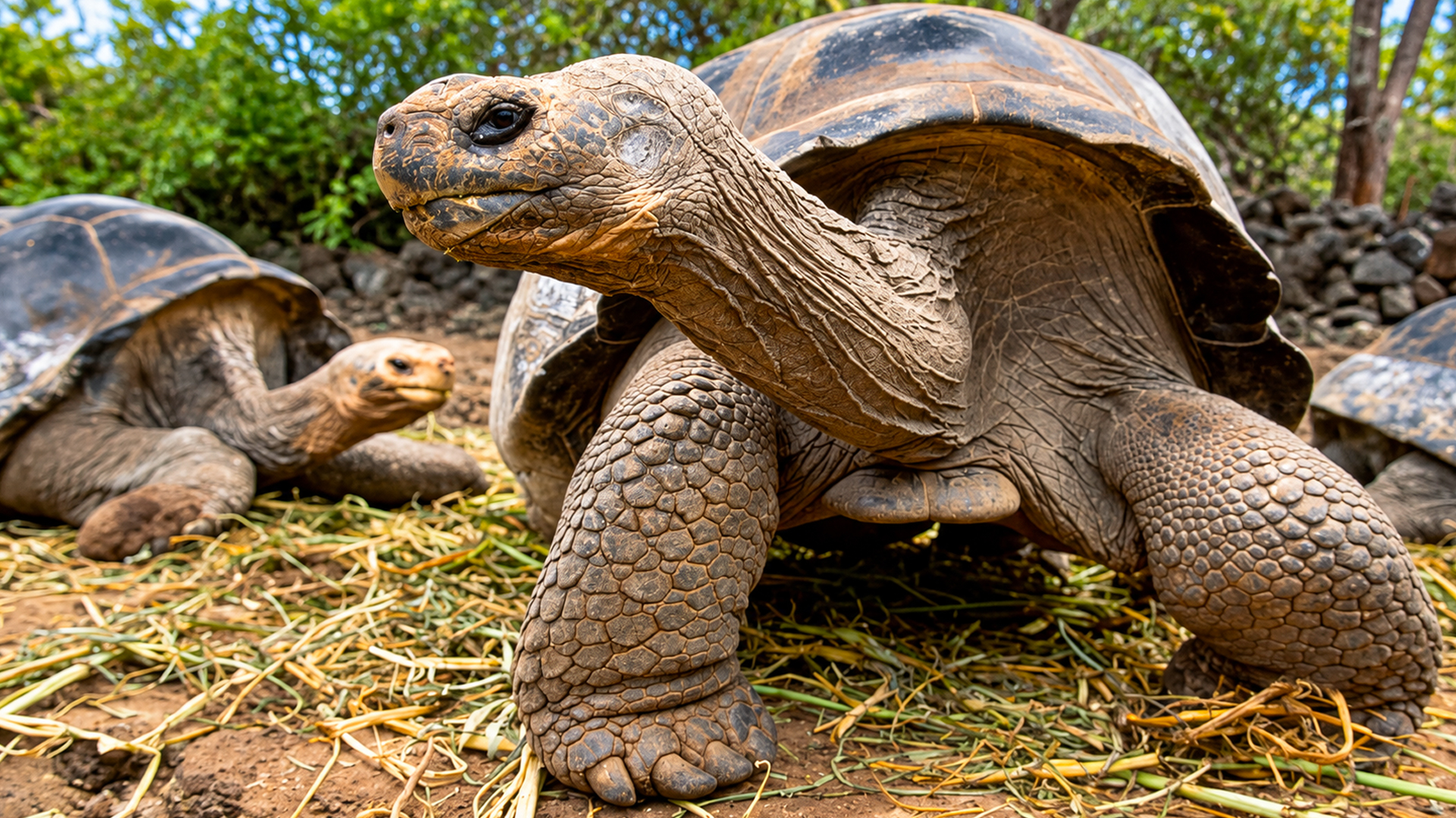 500-pound giant Galapagos tortoises with remarkable personalities