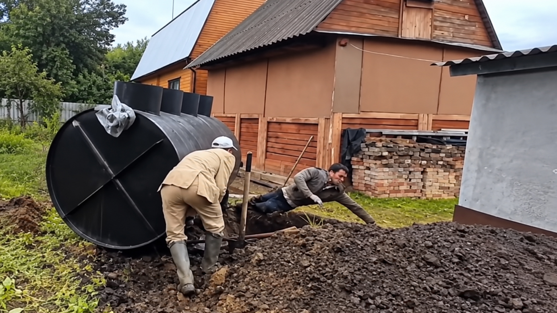 These workers needed to watch their step