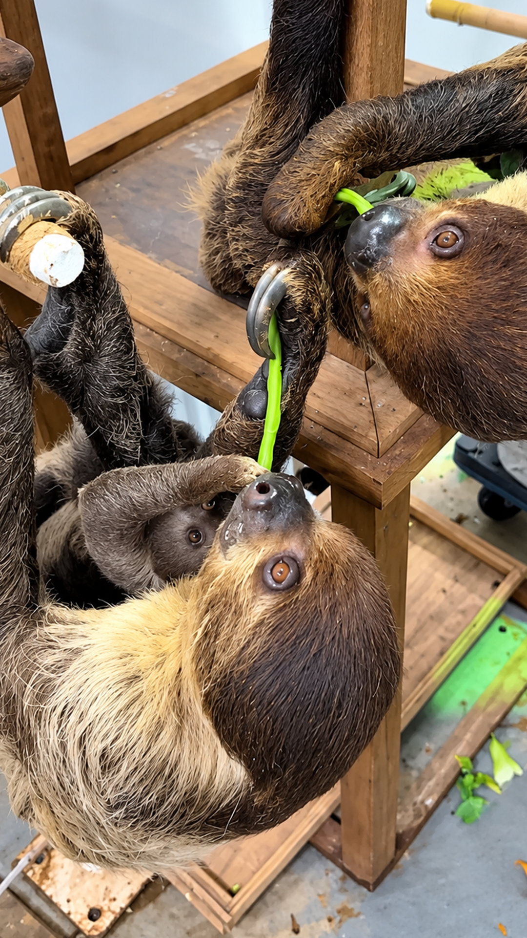Sloth family turns everyday lunchtime into the sweetest romantic moment