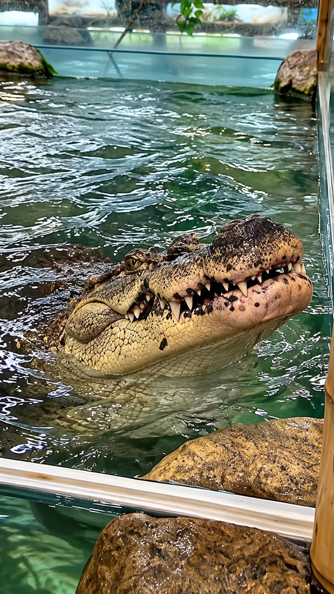 Alligator tug of war with a keeper tests raw reptilian jaw power