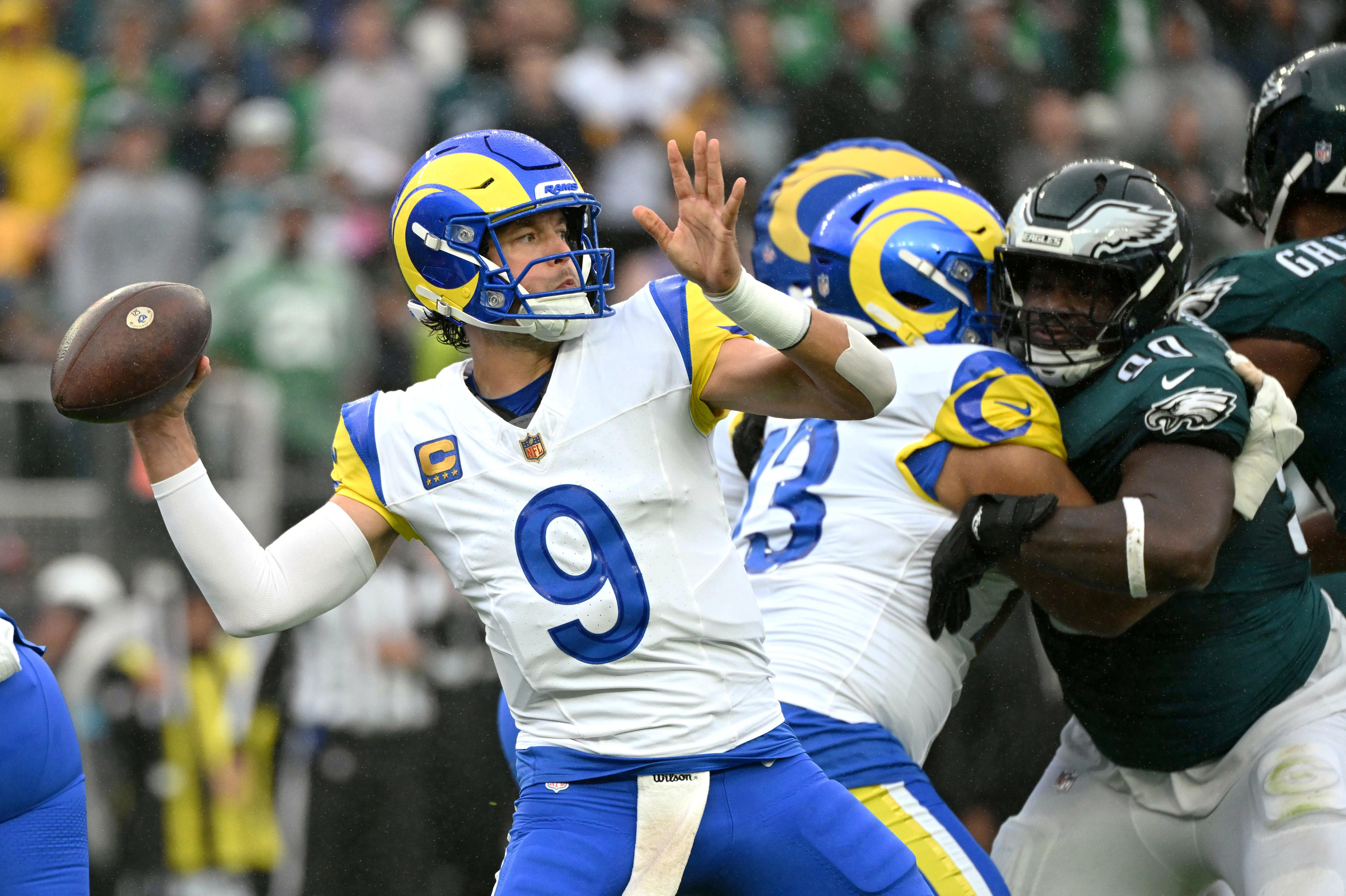 Matthew Stafford's interception vs. Eagles sets new career-long streak