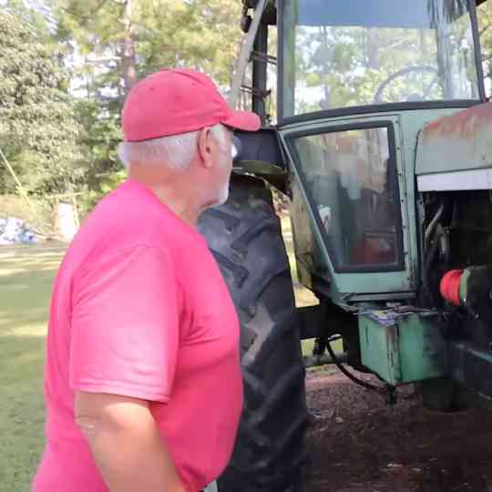 John Deere tractor with hidden issues found on a farm